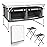 CampLand Outdoor Folding CampingTable with Aluminum Lightweight Height Adjustable with Storage Organizer Picnic Table for BBQ, Party, Camping (WhiteBig)