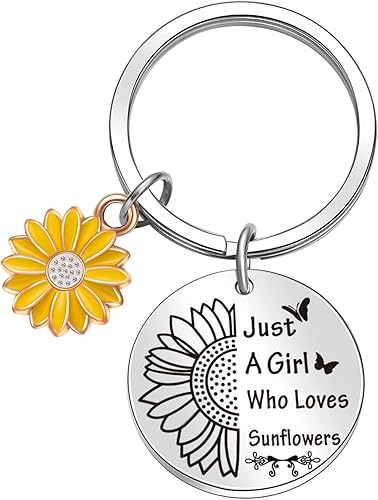 ORZOESD Sunflowers Keyring BFF Keychain Sunflower Encouragement Gift Sunflower C
