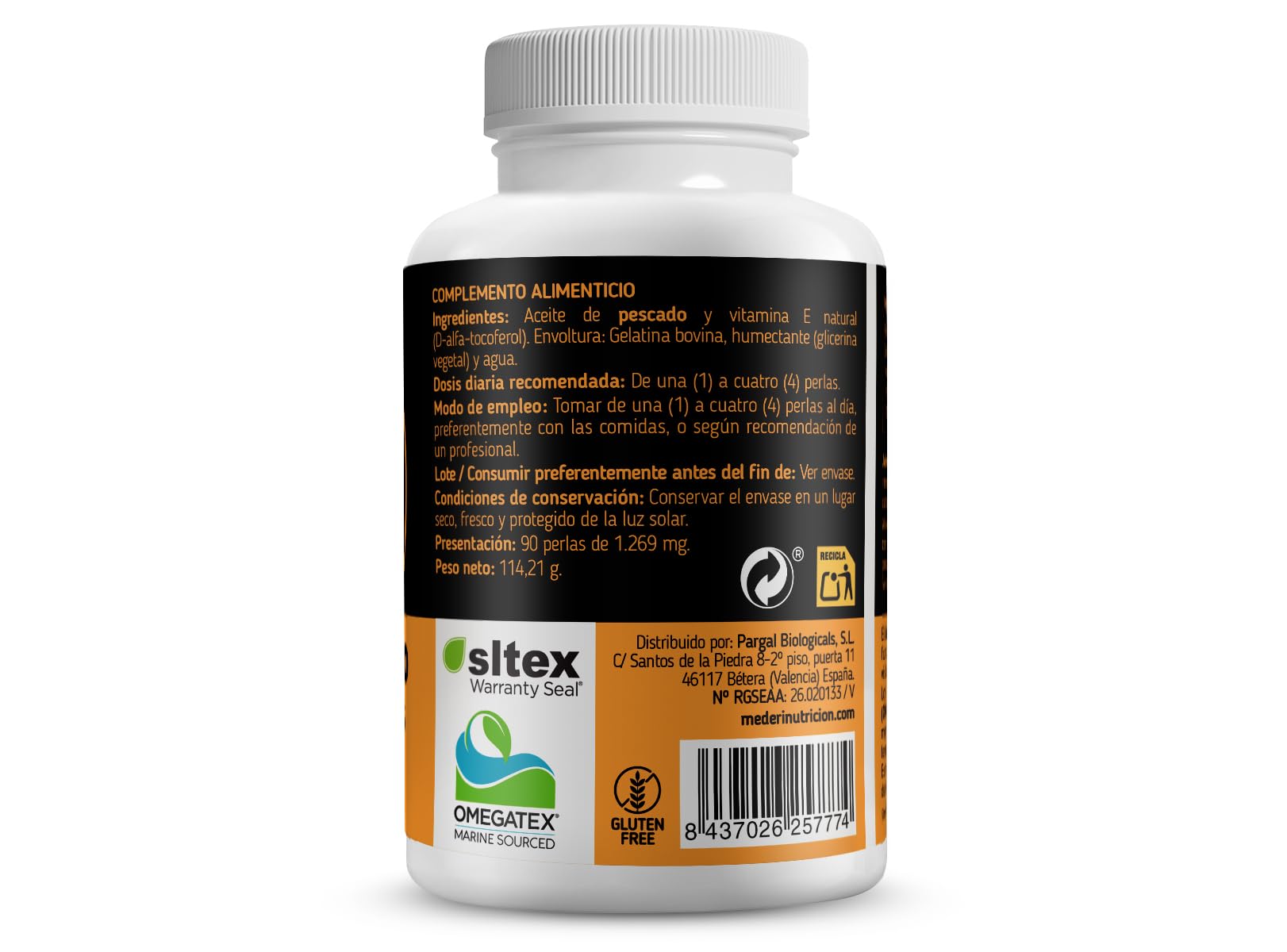 Omega 3 850 45 EPA/DHA 35 Méderi 90 perlas antiinflamatorio ácido graso esencial y función cognitiva