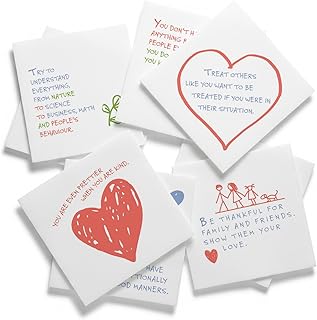 Tiny Truths Lunch Notes for Kids - 50 Motivational Affirmations for Emotional Intelligence on 3-Ply Highly Absorbent Paper Napkins for Lunch Boxes & School