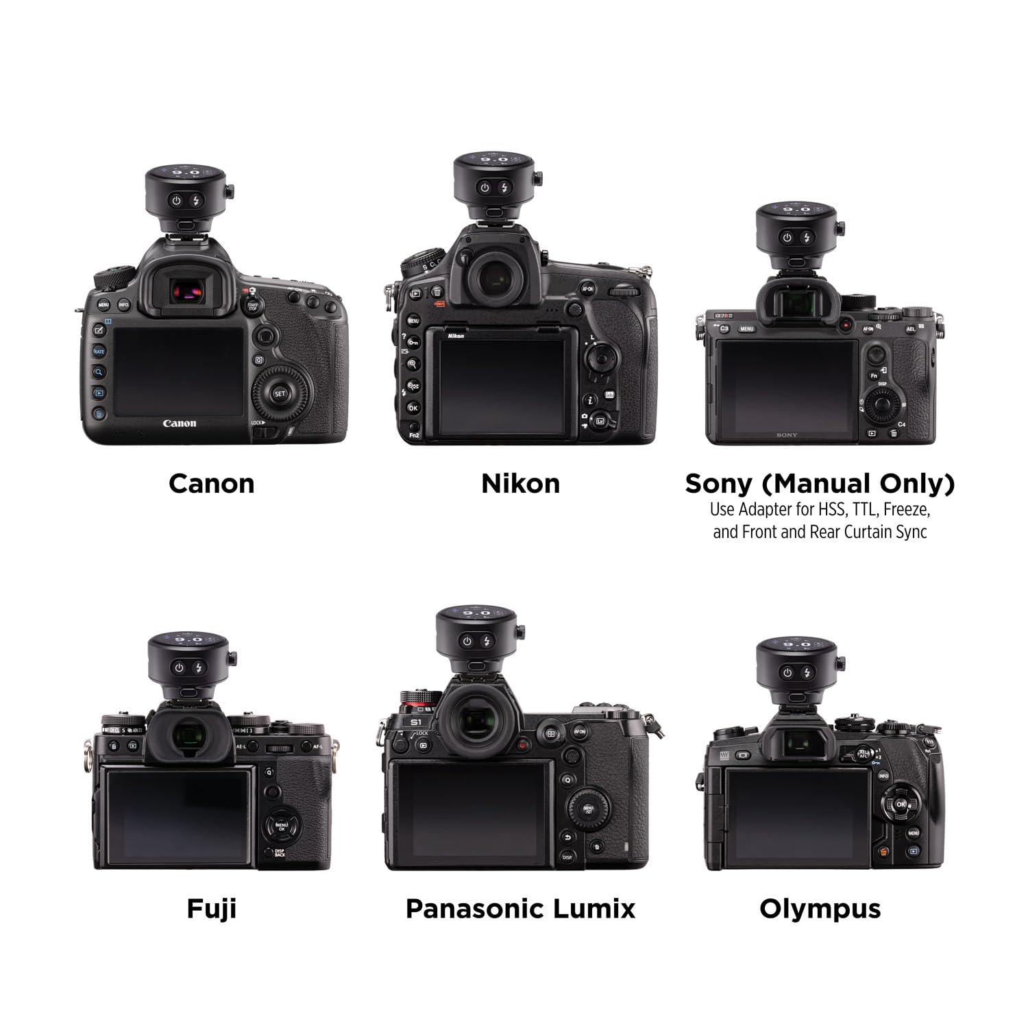 Westcott FJ-T1 M - Trigger wireless universale touchscreen con supporto per fotocamera multi-marca (compatibile con fotocamere Canon, Sony, Nikon, Fuji, Panasonic e Olympus)