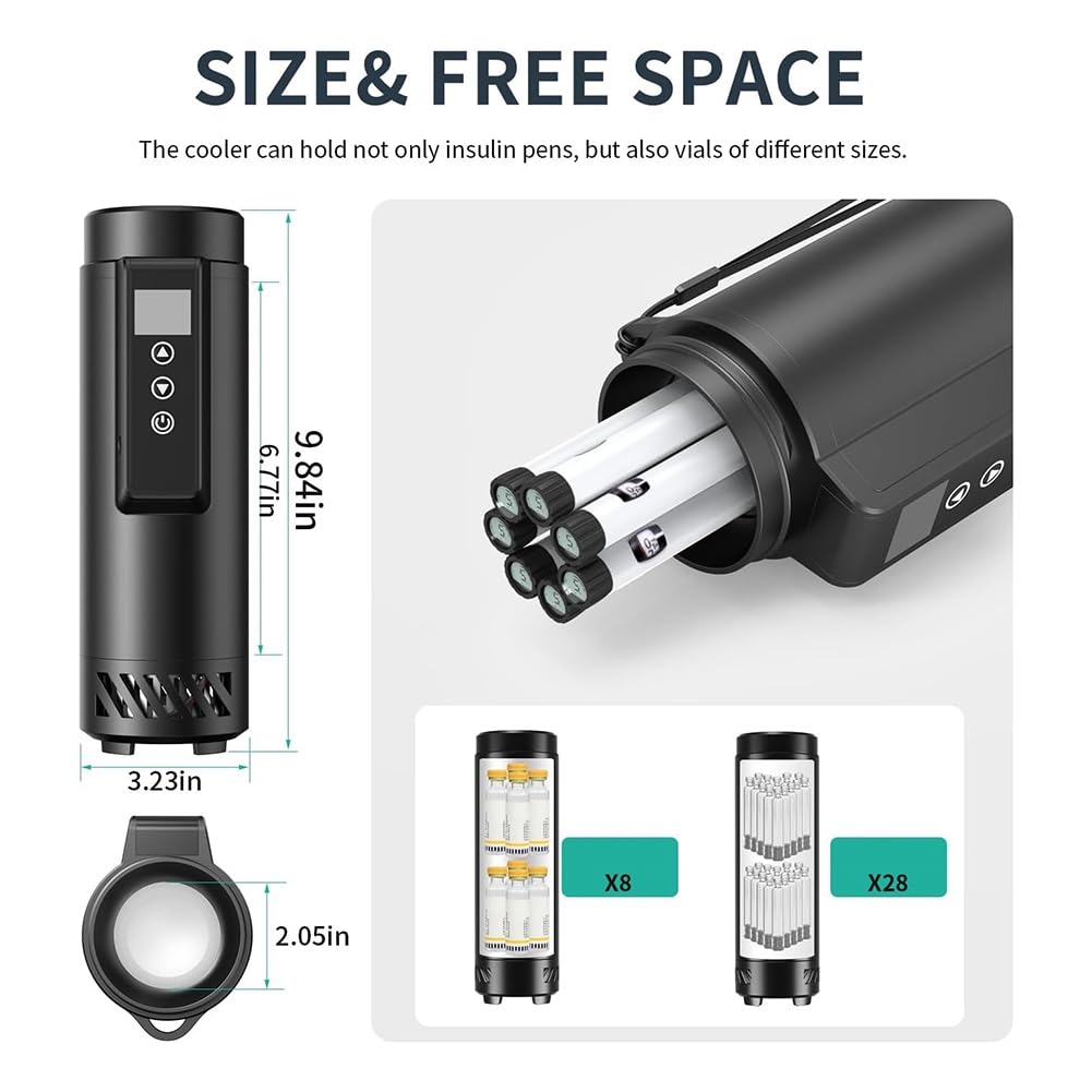 Refrigerador de medicamentos para viajes, enfriador de insulina, cargador USB, refrigerador portátil para coche, cuidado diabético