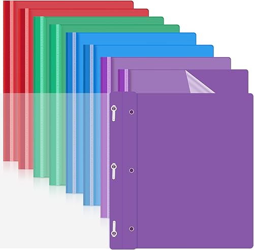 Teling 48 portadas de informes frontales transparentes con puntas, carpetas de presentación de plástico de 3 puntas para currículum vitae para la