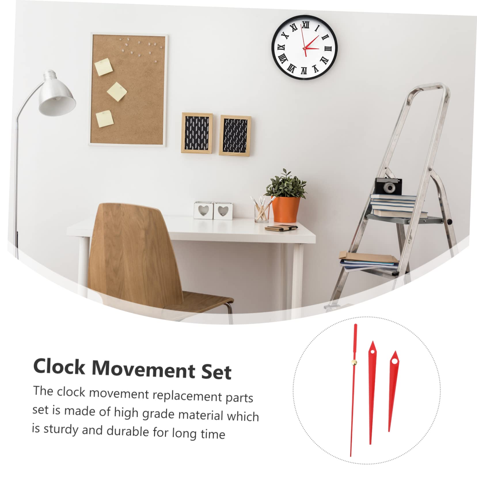 6 Stück Quarz Uhrwerk Ersatz für Wanduhr, Selbstgemacht, Zuhause | Kunststoff, Einfache und Feine Ausführung, für Schlafzimmer und Wohnzimmer, Praktisch als Ersatzteil