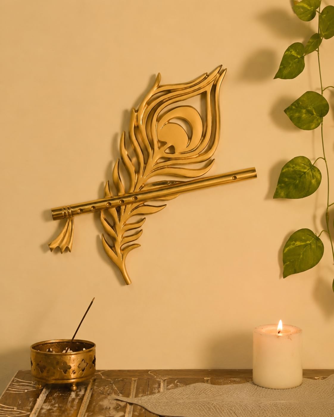 ALCU Aluminium Peacock Harmony Wall Art for Home with Brass Tone, Vibrant Aesthetic Handcrafted Metal Artwork, Elegant Peacock Design Decor, Perfect for Living Room, Bedroom, or Office-image-31