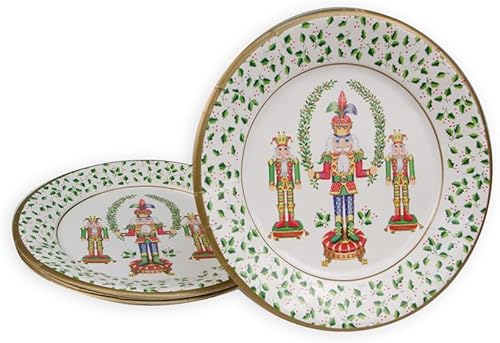 Miniatura 3 de Platos de postre y ensalada navideña de cascanueces - 8 por paquete - 2 unidades