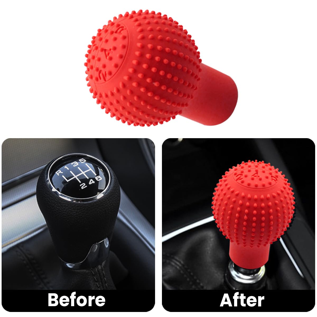 Copertura In Silicone Per Leva Del Cambio Auto - Universale Antiscivolo Nero - Accessorio Decorazione Interni - Foto 4
