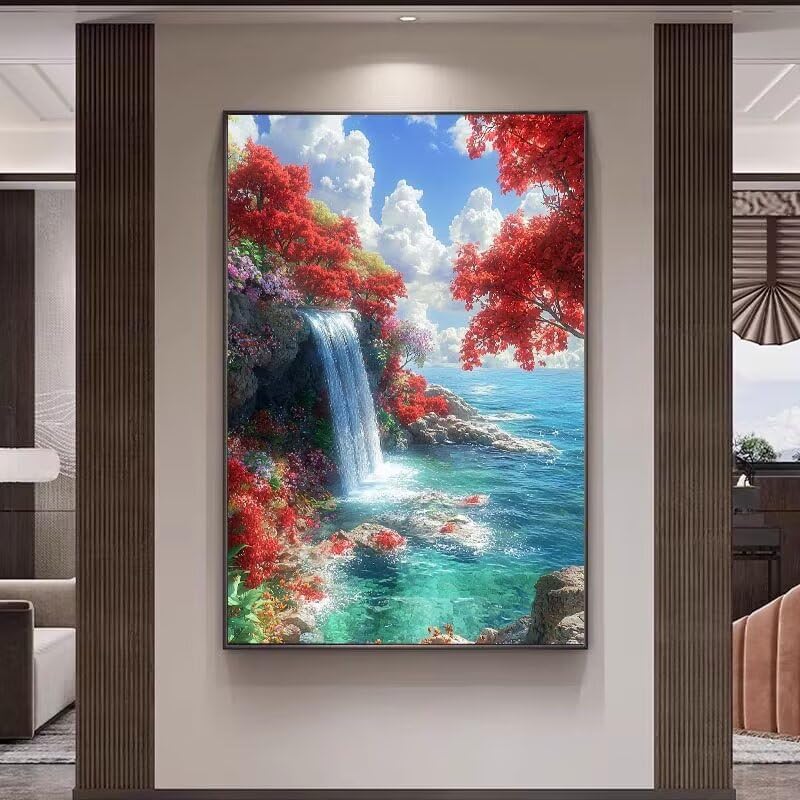 Diamond Painting Automne fleur 100x135cm : Kit complet 5D pour adultes - 2