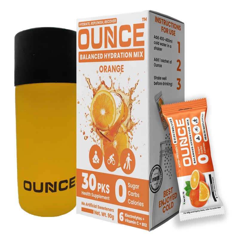 See full amazon price history chart for Ounce Energy Drink - Electrolyte Powder Sugar Free - 30 Orange Hydration Powder Drink Mix Sachet with 6 Keto Electrolytes no Sugar : Na, Mg, Ca, K, P & Cl boosted with Vitamins B12 & C Ounce Energy Drink - Electrolyte Powder Sugar Free - 30 Orange Hydration Powder Drink Mix Sachet with 6 Keto Electrolytes no Sugar : Na, Mg, Ca, K, P & Cl boosted with Vitamins B12 & C (B0D9476DH1) Amazon Price History, Amazon Price Tracker