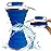 Collapsible Water Bottle, Camping Cup With Carabiner, Reuseable Silicone Foldable Leak Proof Portable Sports Travel Water Bottles For Outdoor, Travel Gym Hiking, BPA Free, Cycling Cups with Carabiner
