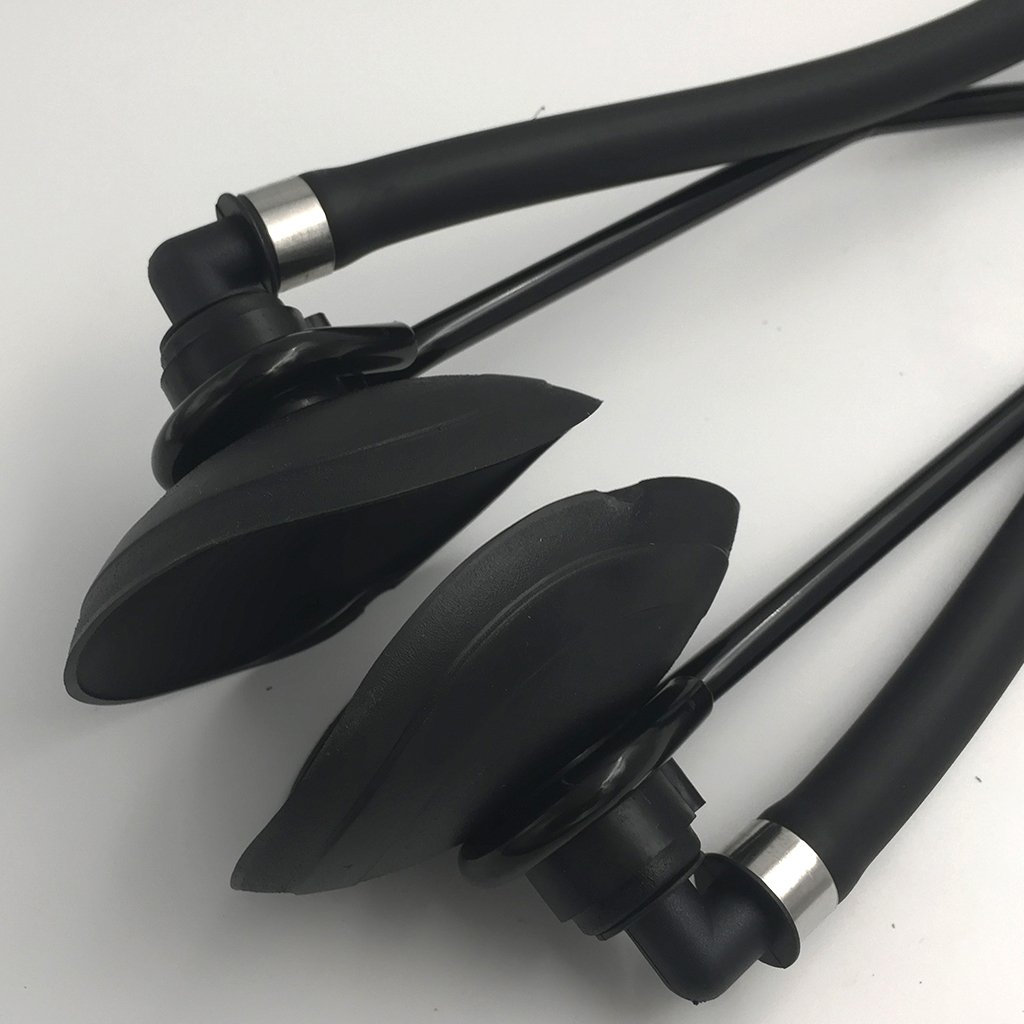 Baosity Outboard Boat Dual Water Feed Motor Flusher Round Ear Muff Cup Universal