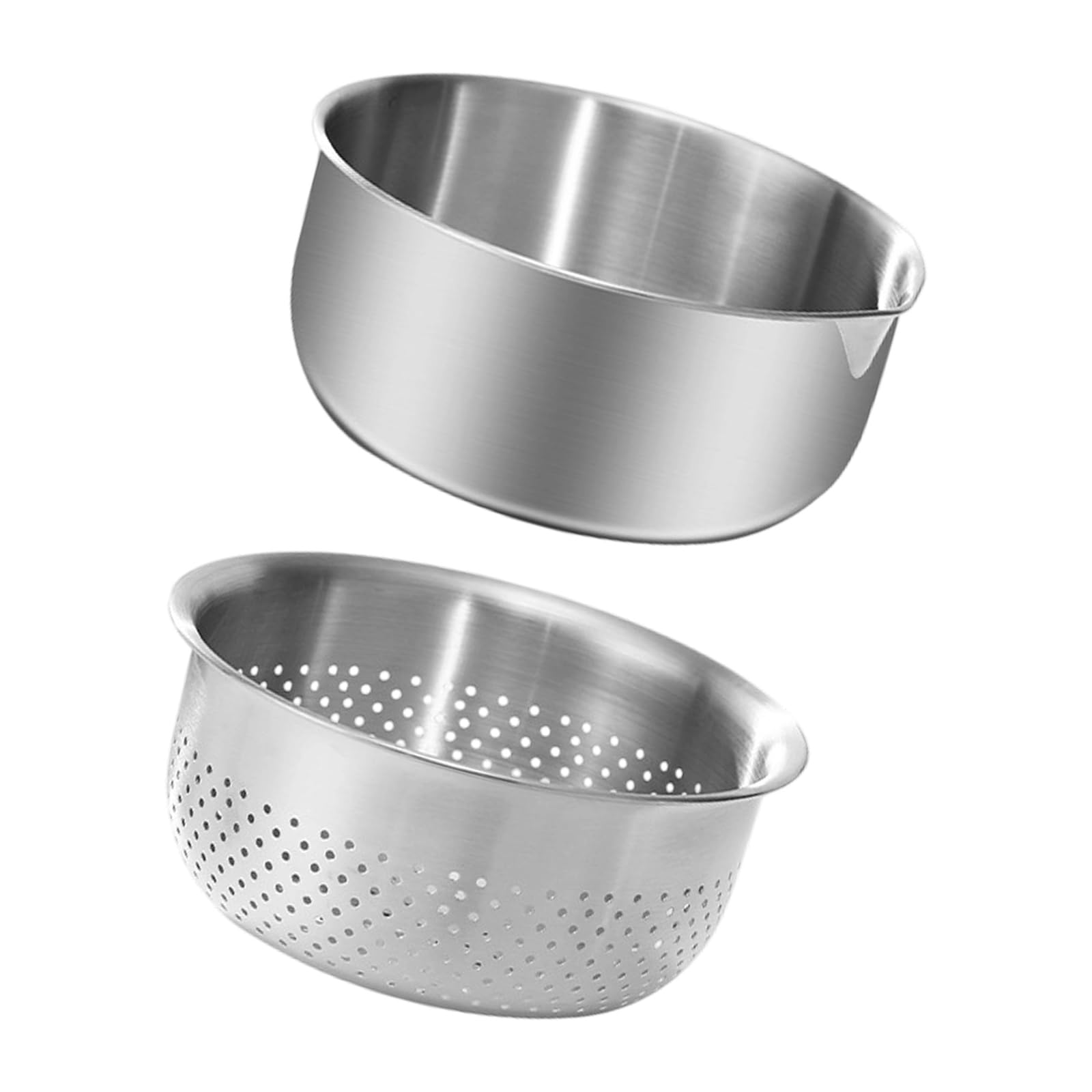 hogtnd Stainless Steel Rice Washer Vegetable Strainer Basket Fine Mesh Sink Fruit Drain Bowl Kitchen Accessories Cooking Washing Bowl Strainer Strainer