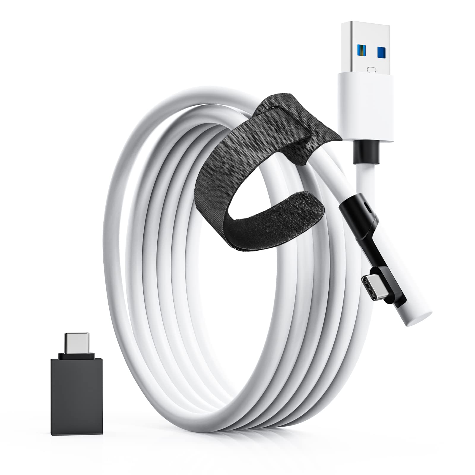 Cable de enlace Tiergrade 5M compatible con Meta Quest 3/Quest 2/Pro, PICO4/Pro, cable de PC con transferencia de datos de 5 Gbps, USB 3.0 a cable de tipo para auriculares VR y PC para juegos — view 9