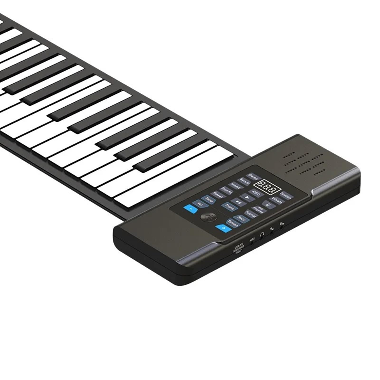 Tastiera Digitale Per Principianti Strumento Pianoforte Elettronico Pieghevole Portatile Ricaricabile E Addensato A Mano Con 88 Tasti(Converter 3)
