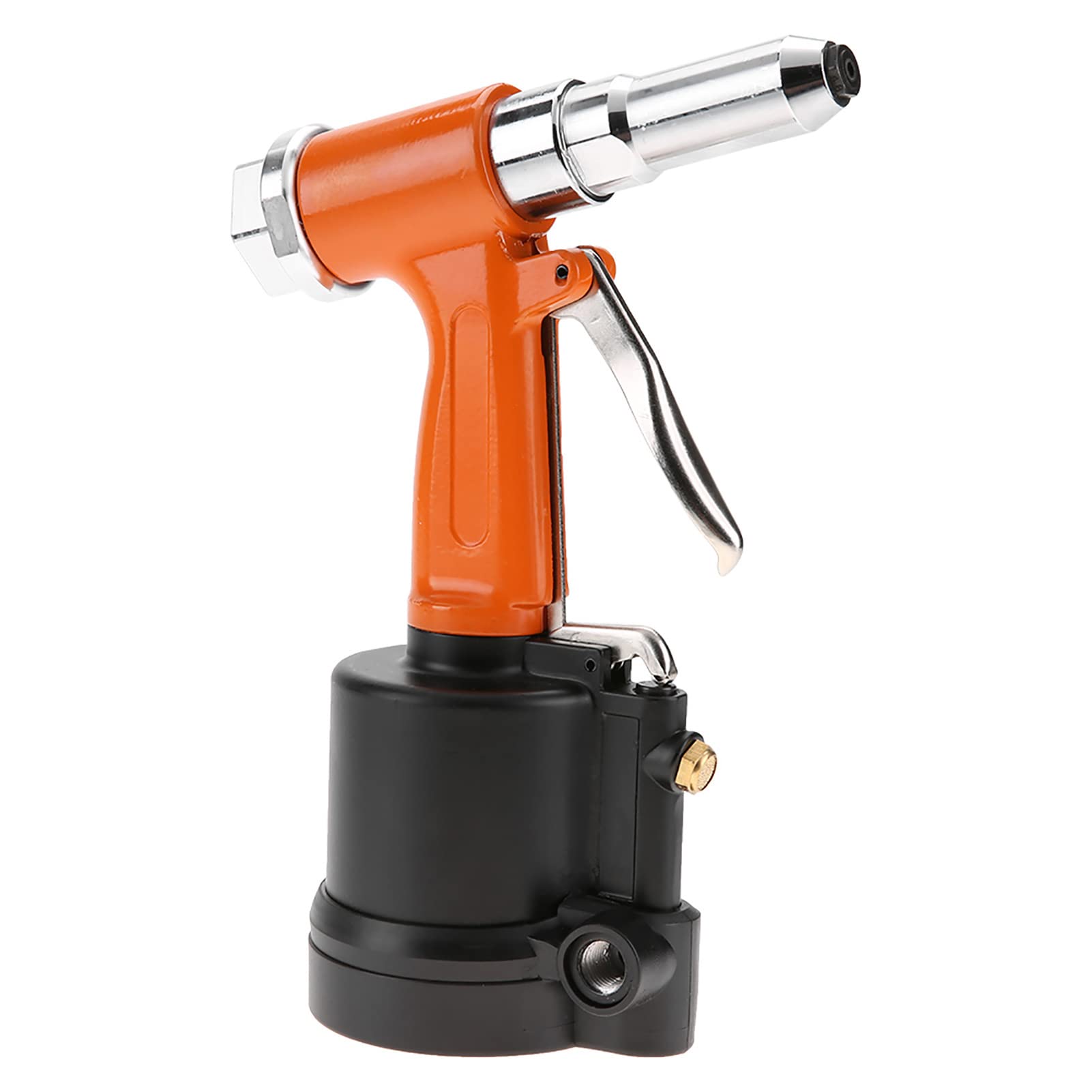 Nitownica Pneumatyczna, Nitownica Pneumatyczna Typu Hydraulicznego od 2,4 do 4,8 Mm, Gwoździarka do Aluminium Lotniczego o Skoku 18 Mm, Ergonomiczny Uchwyt Nitowania Blachy (pomarańczowy