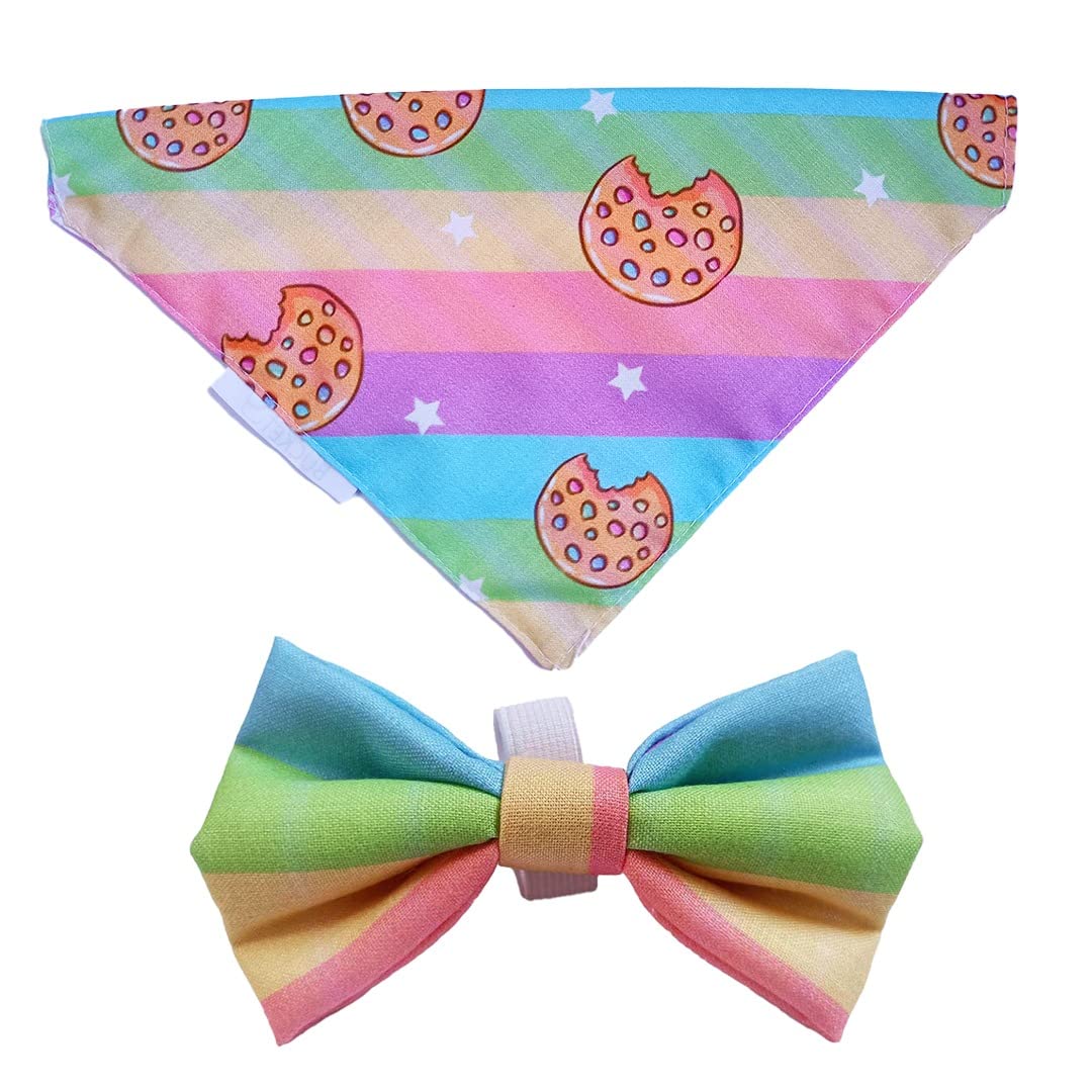 MyArtBucket Rainbow Colours Bow tie & Digital Printed Bandana Scarf Combo for Dogs Cats Puppy (Small) (B09YNMQHLL) Amazon Price History, Amazon Price Tracker