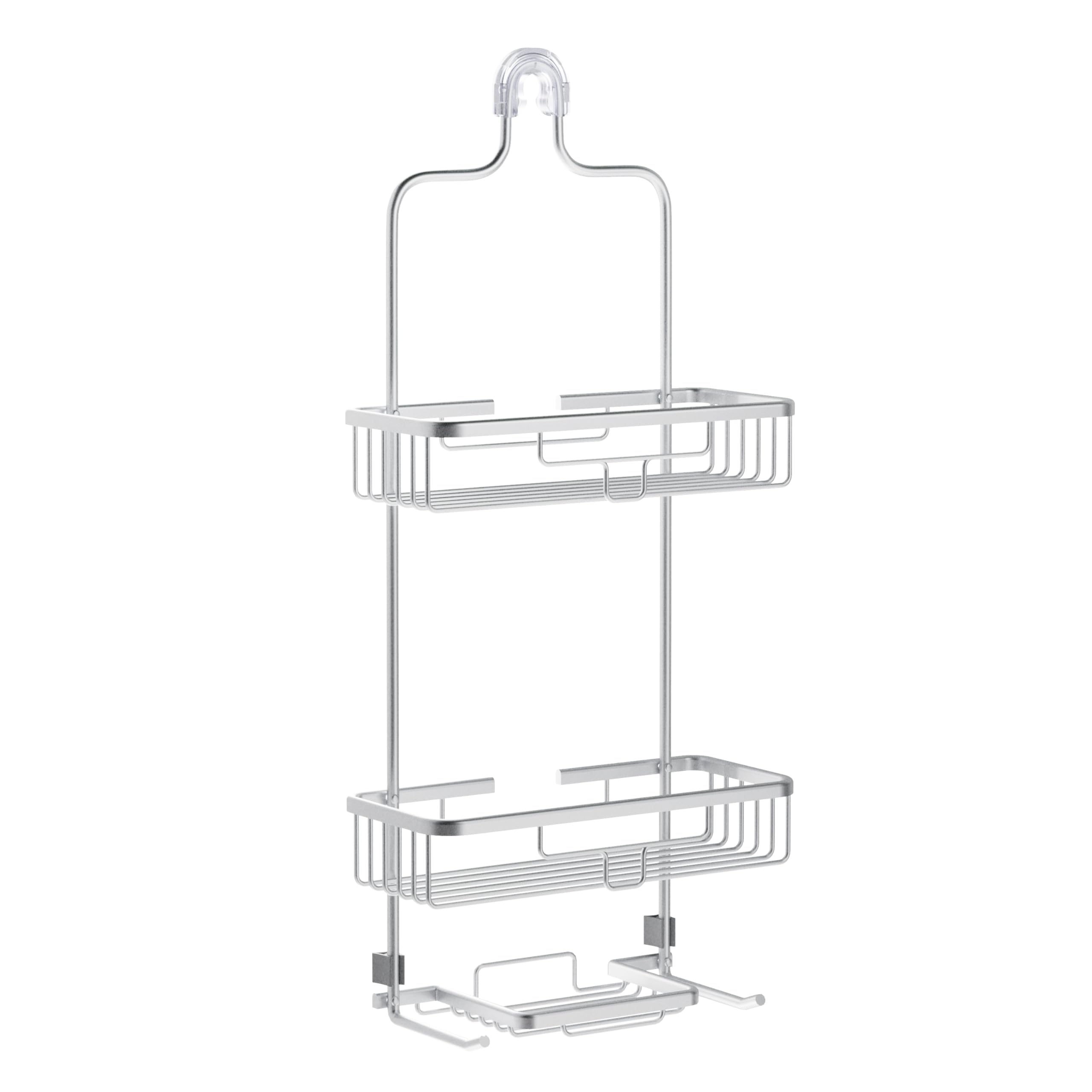 Zenna Home NeverRust - Bandeja de Ducha de Aluminio Inoxidable, Cromado Satinado