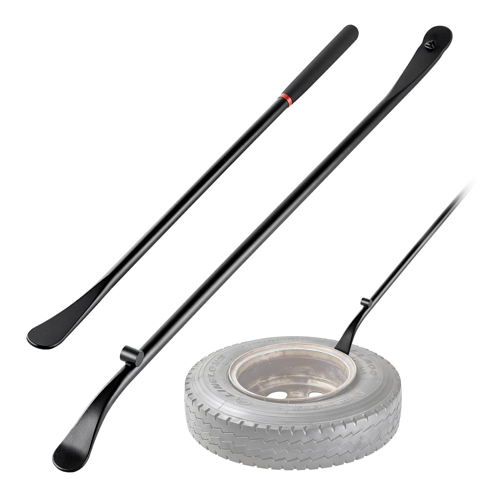 VEVOR Barras de Neumáticos 2 Piezas Largo de 97 cm y 76,5 cm, Cuchara para Desmontar Neumáticos de Acero de Aleación Resistente, para Camiones, Semirremolques, Vehículos Todoterreno, Furgonetas
