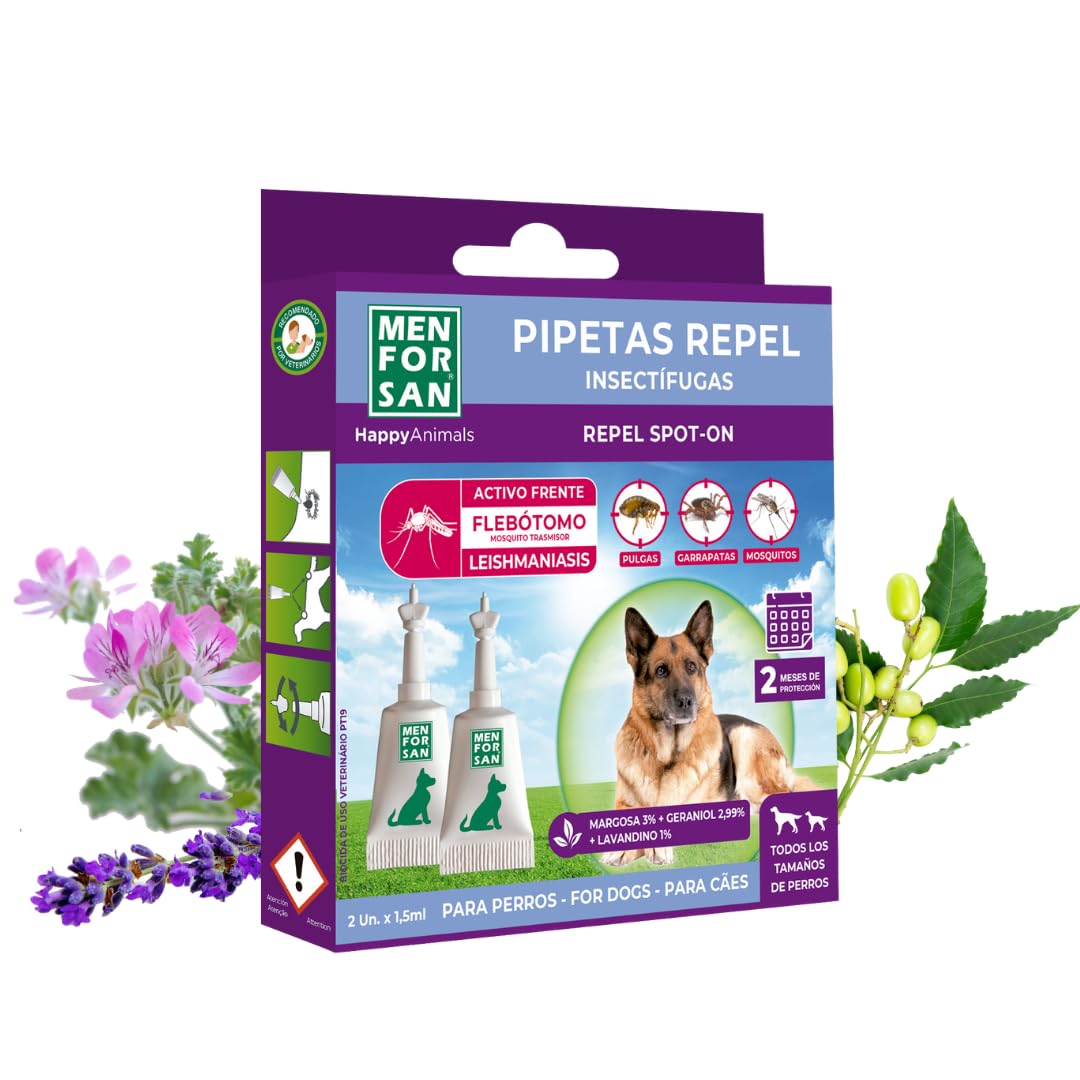 Menforsan - Pipette dogs with loamy, geraniol and lavandino