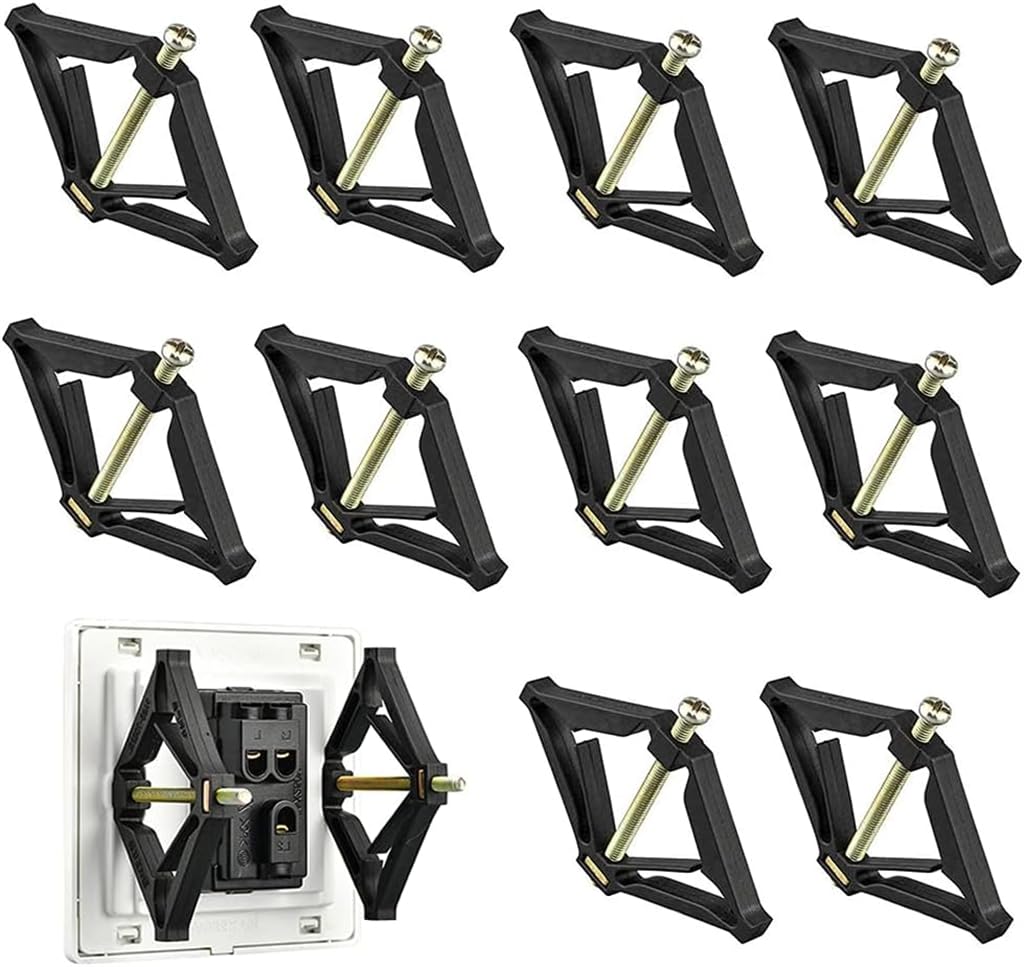 Azonee Switch Box Repair Tools, 10 Pieces Wall Mount Switch Box Repair Tool Switch Cassette Repairer Repairer Support Rod for Type 86 Switch Socket Bottom Box Cassette