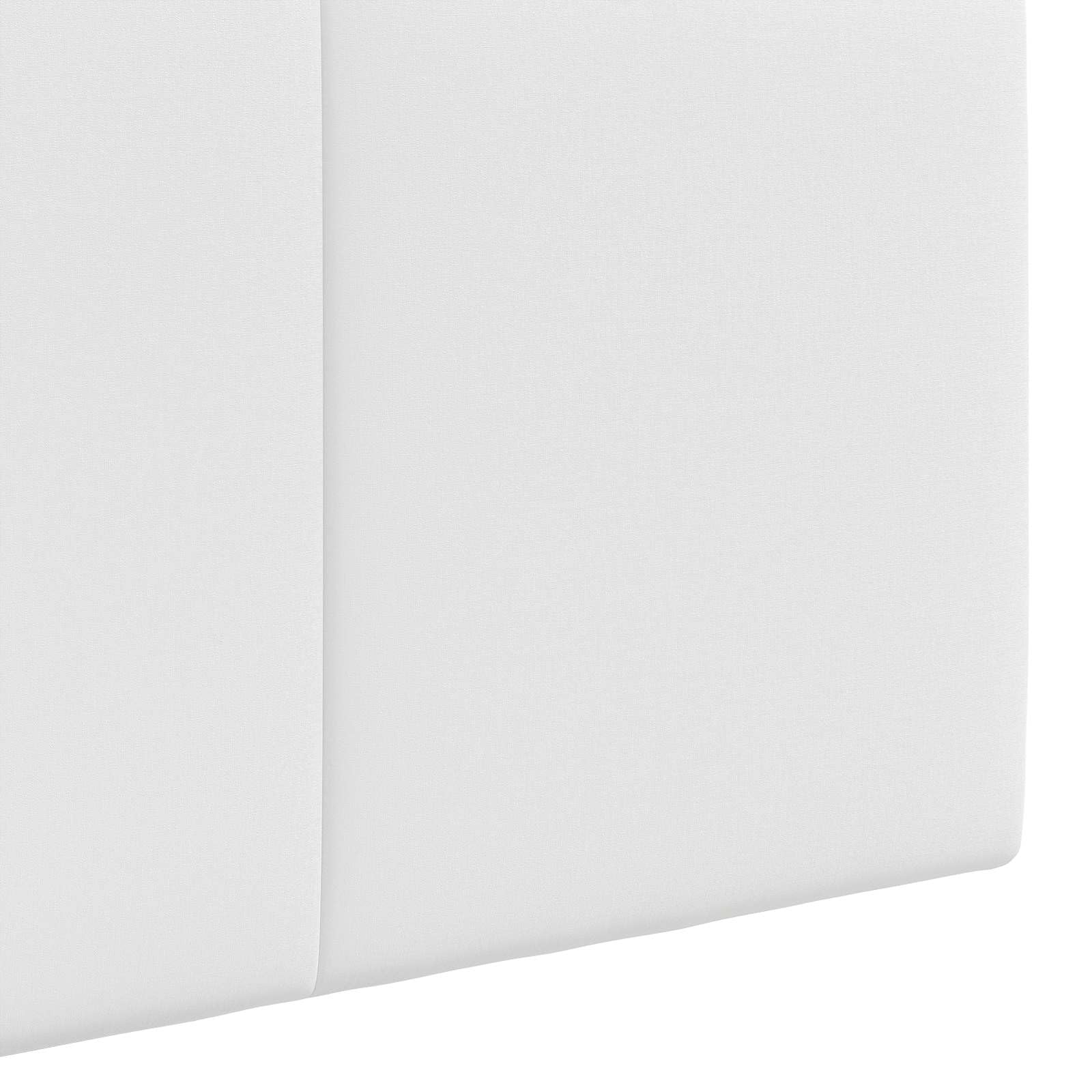 Tête de lit suspendue blanche - Panneau mural rembourré en tissu pour une largeur totale de 210 cm - Tête de lit moderne avec kit de montage mural et sangles réglables pour chambre à coucher