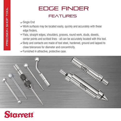 Miniatura 2 de Starrett localizadores de bordes, extremo único., 1