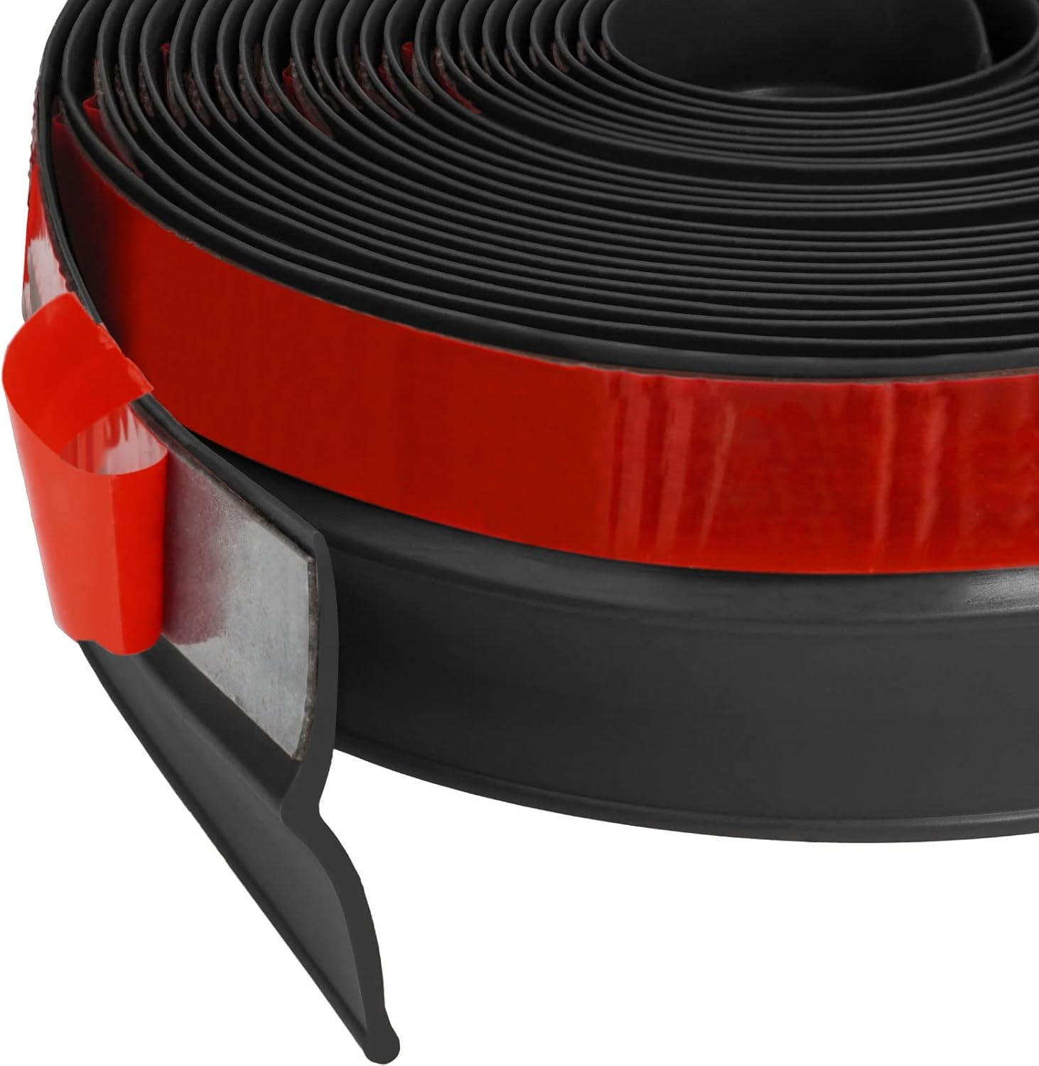 FOSLUOC Garage Door Seal Top and Sides Seal Strip Black 34 FT Adhesive
