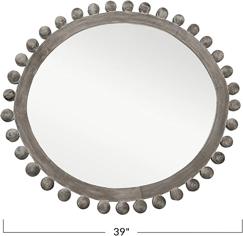 Miniatura 2 de Creative Co-Op Moderna pared de madera de mango, espejos lavados negros reflectantes, 36 pulgadas de largo x 2 pulgadas de ancho x 40 pulgadas de