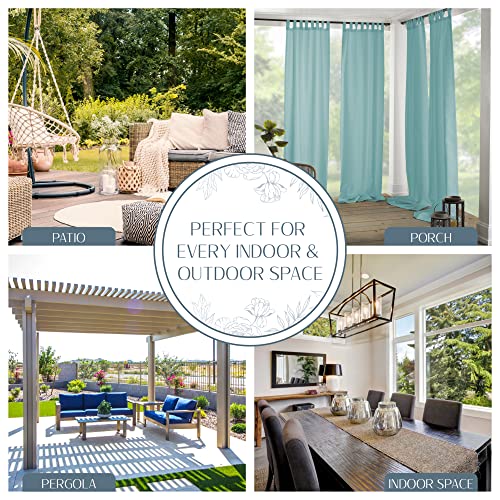 Elrene Home Fashions Matine Weatherproof Tab-Top Indoor/Outdoor Solid Color Curtain Panel for Porch Pergola, Patio, Deck - Image 3