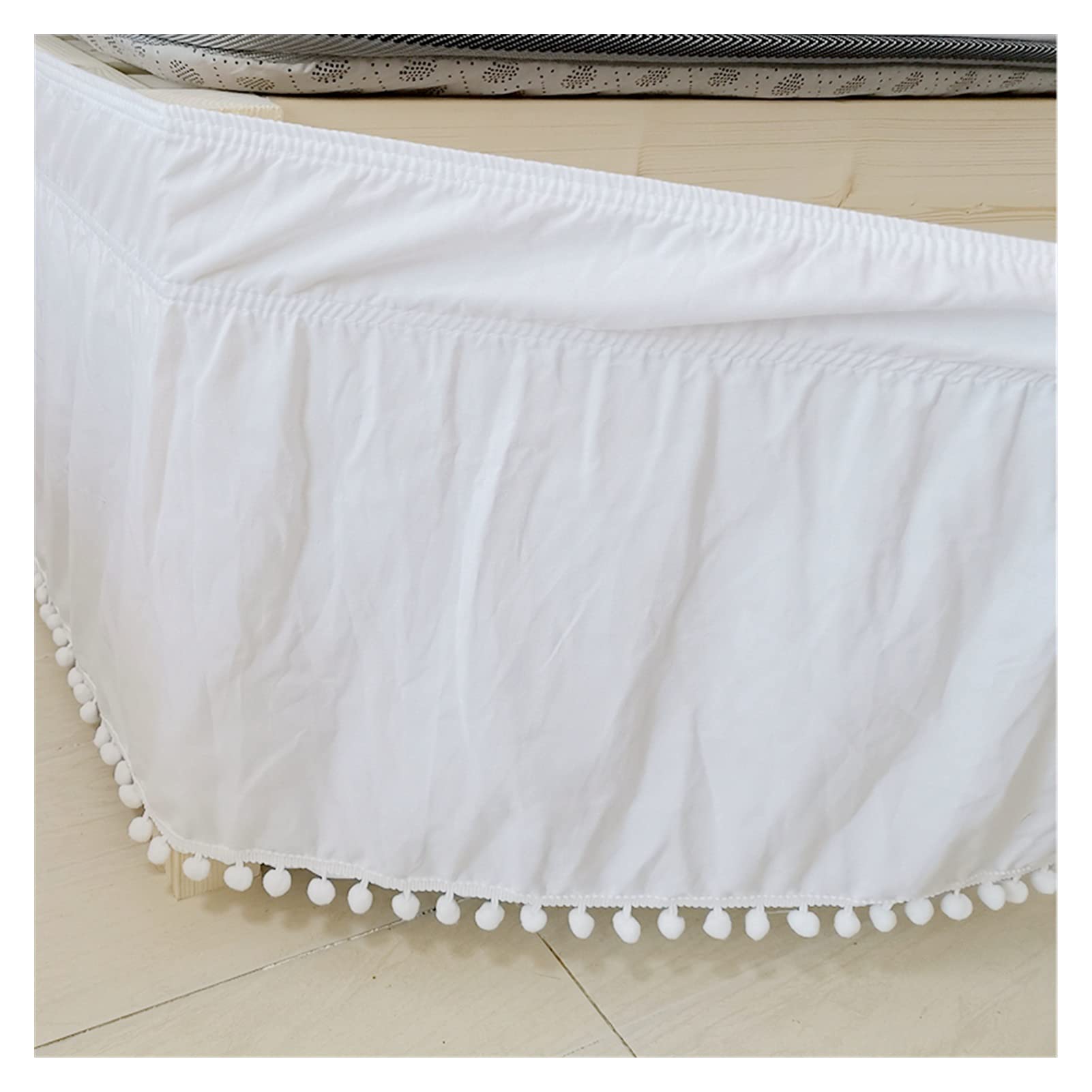 1 STÜCK Bettrock festfarbige Wrap um elastische Bett-Shirts ohne Bett Oberfläche Bett Röcke Zweibett/Queen/Queen/King Home Hotel Gebrauch Bettrock (Color : Jade, Size : 180x220x40cm)