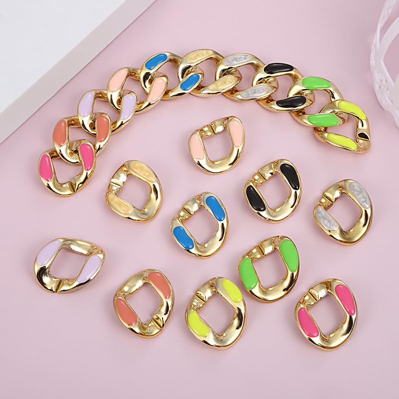 NANZU 1000PCS 15 * 3MM ABS Acryl Kette BuckleLinking Ringe Große Stecker Acryl Twist Link Jump Ring Kette für DIY Schmuck Machen Telefon/Tasche Kette