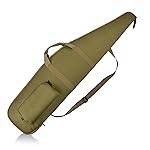 AUMTISC Soft Rifle Case 41/45/49 Padded Shotgun Gun Bag for Storage Scoped Rifles with Zippered Pocket, Detachable Shoulder Sling (Khaki-44-Fits Item Up To 41)