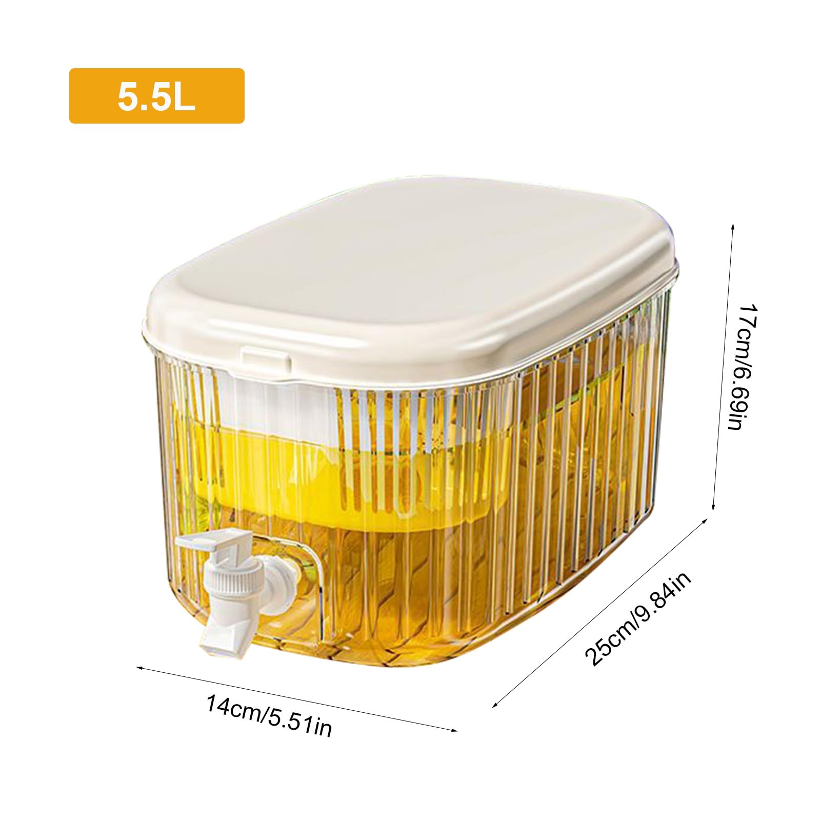 Dispenser d'acqua per rubinetto - Bollitore per succhi per la casa | Grande distributore di bevande alla frutta con coperchio per cocktail, refrigeratore, contenitore per raffreddare, tè e