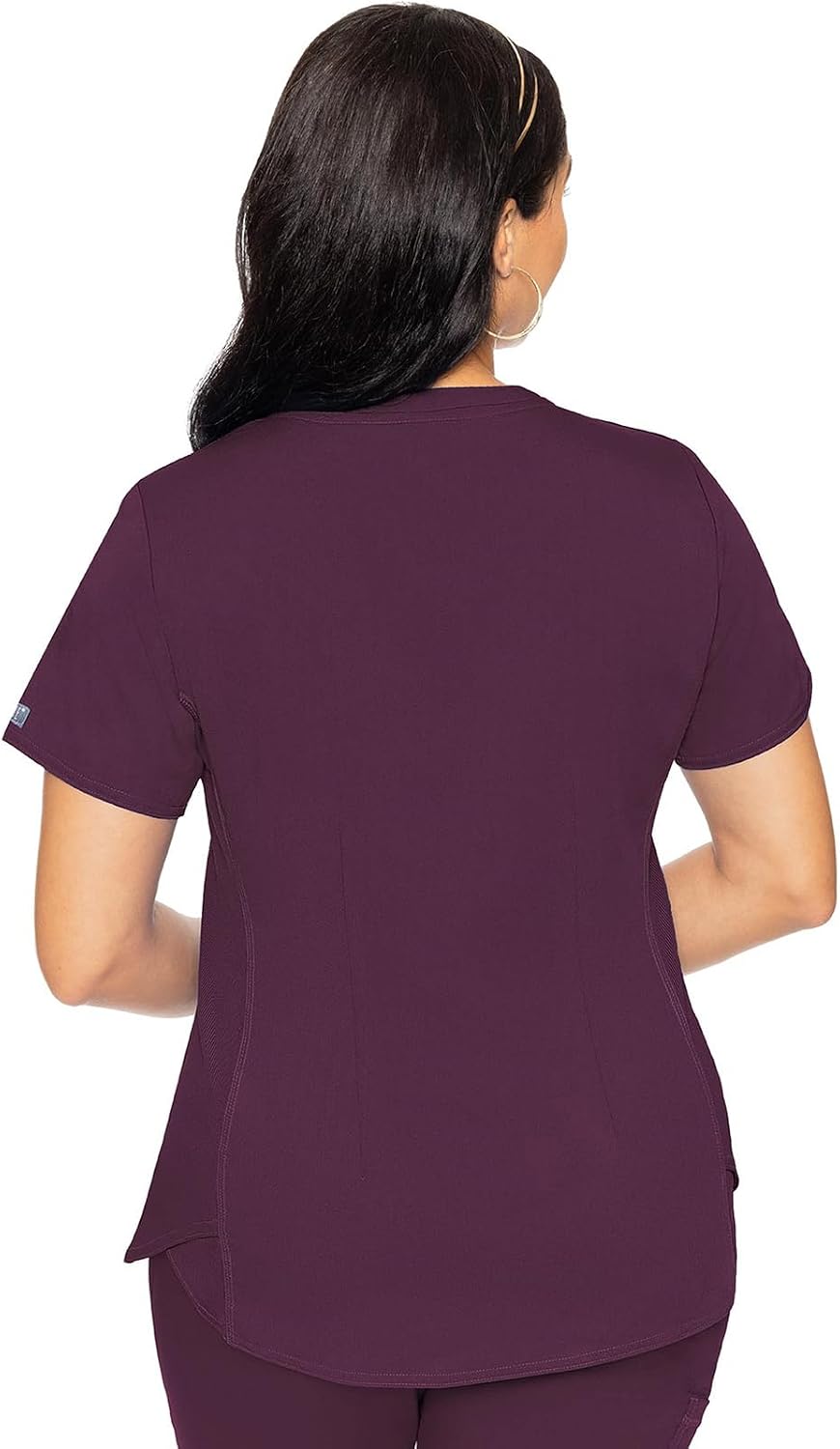 Med Couture Touch V-Neck Scrub Top for Women with 4 Pockets image 4
