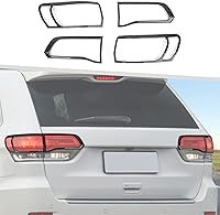 Vista 8 de Jimen Bisel de cubierta de la luz trasera compatible con Jeep Grand Cherokee 2014-2020 (negro)
