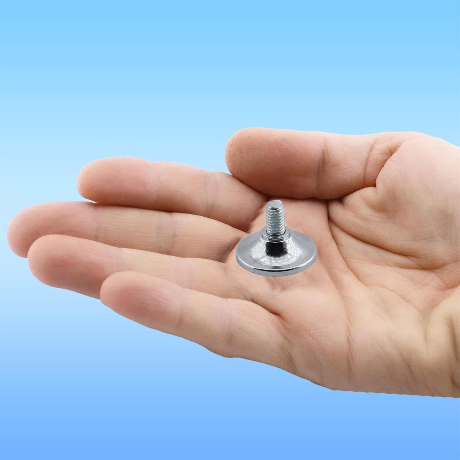 Badem10 Beyaz Eşya Raf Reyon Mobilya Bingo Rotil Ayak M6 Civatalı 6 mm Metal Profil Ayağı 1.5 cm (4 Adet)