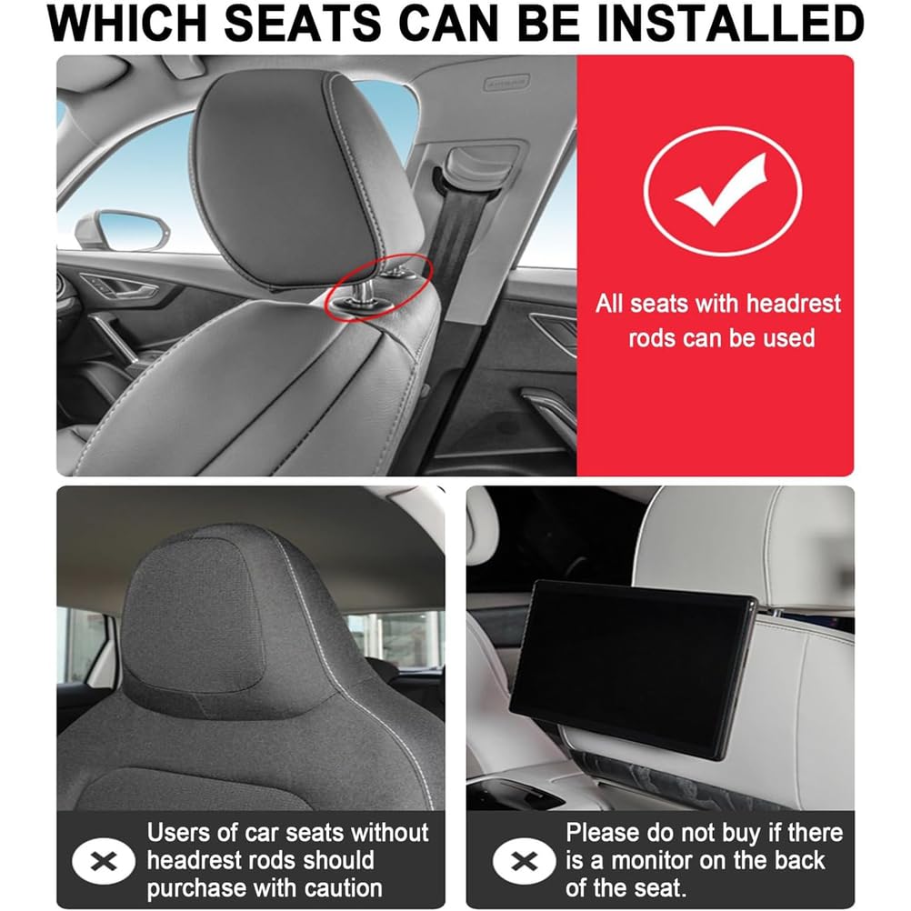 Genérico Mesa de Bandeja para Asiento de Coche de aleación de Aluminio Multifuncional, con Soporte para Tablet y teléfono móvil, Escritorio portátil y Plegable para Asiento Trasero, para Comer