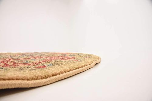 Miniatura 7 de Unique Loom Palace Collection - Alfombra bohemia tradicional, medallón, vintage (6 pies x 6 pies, redonda, azul clarobronceado)