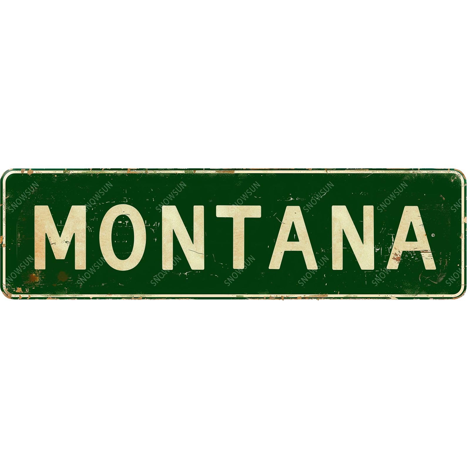 Montana Street Sign Vintage Tin Signs Art Plaque for Home Office Bar Garden Cafe Yard Garage 4x16 Inch