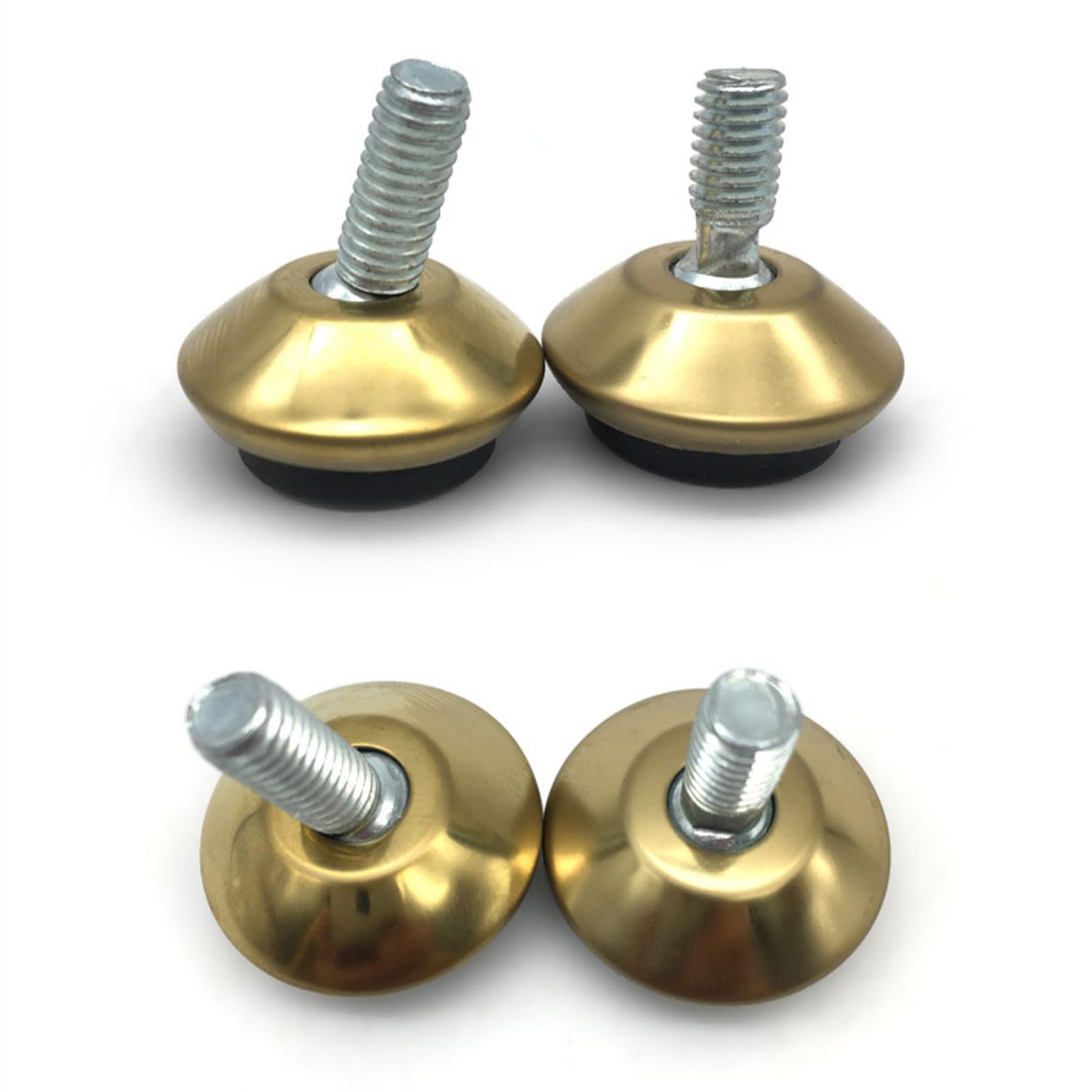Generico Gambe per Mobili Piedini Conici Cromati 4 Pezzi Regolabili in Ferro Cromato Vernice Spray Altezza Divano: 10,5-43,5 cm Piedini per Mobile 20,5 cm/8"