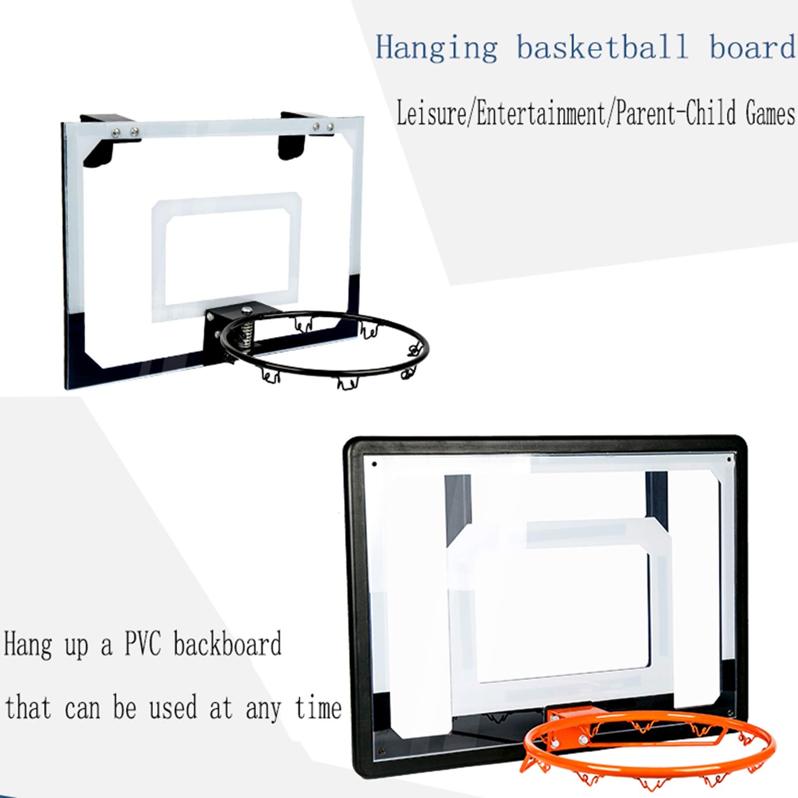 Tableros de Baloncesto para Montaje en Pared, aro de Baloncesto con Redes y Bomba, para Juegos de Mesa Arcade de Parques de dormitorios,
