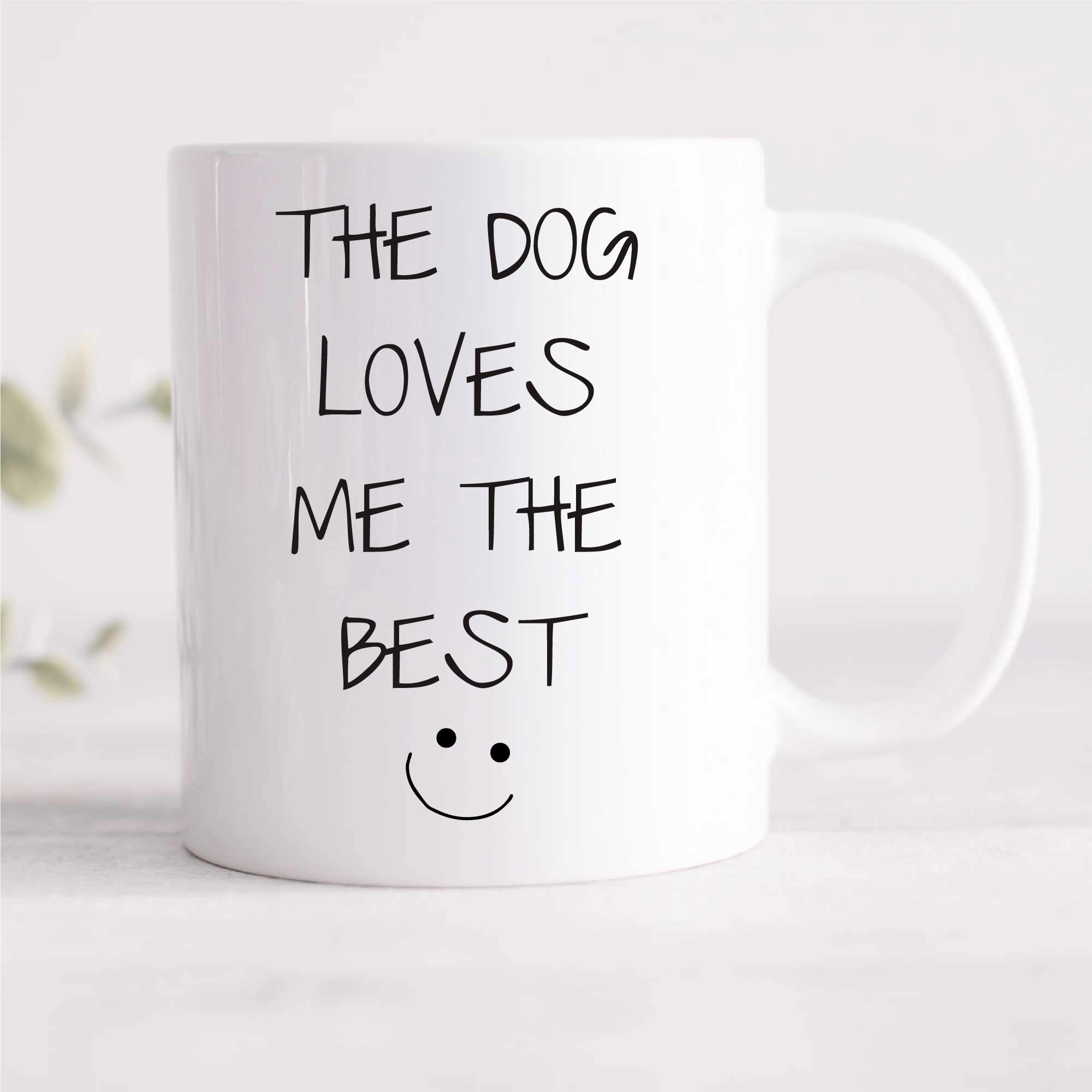 60 Second Makeover Men's White Limited The Dog Loves Me The Best Mug Birthday Valentines Fathers Day Husband Wife Boyfriend Girlfriend