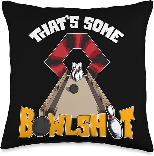 Bowling Club Bowler Bowling Ball Skittles That's Some Bowlshirt Game - Almohada de bolos para niños, 16 x 16 pulgadas, multicolor