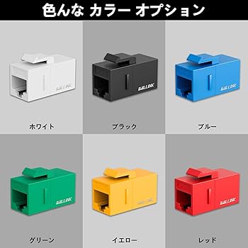 Amazon.co.jp: Iwillink RJ45 Cat6 キーストーンカプラー LAN ケーブル