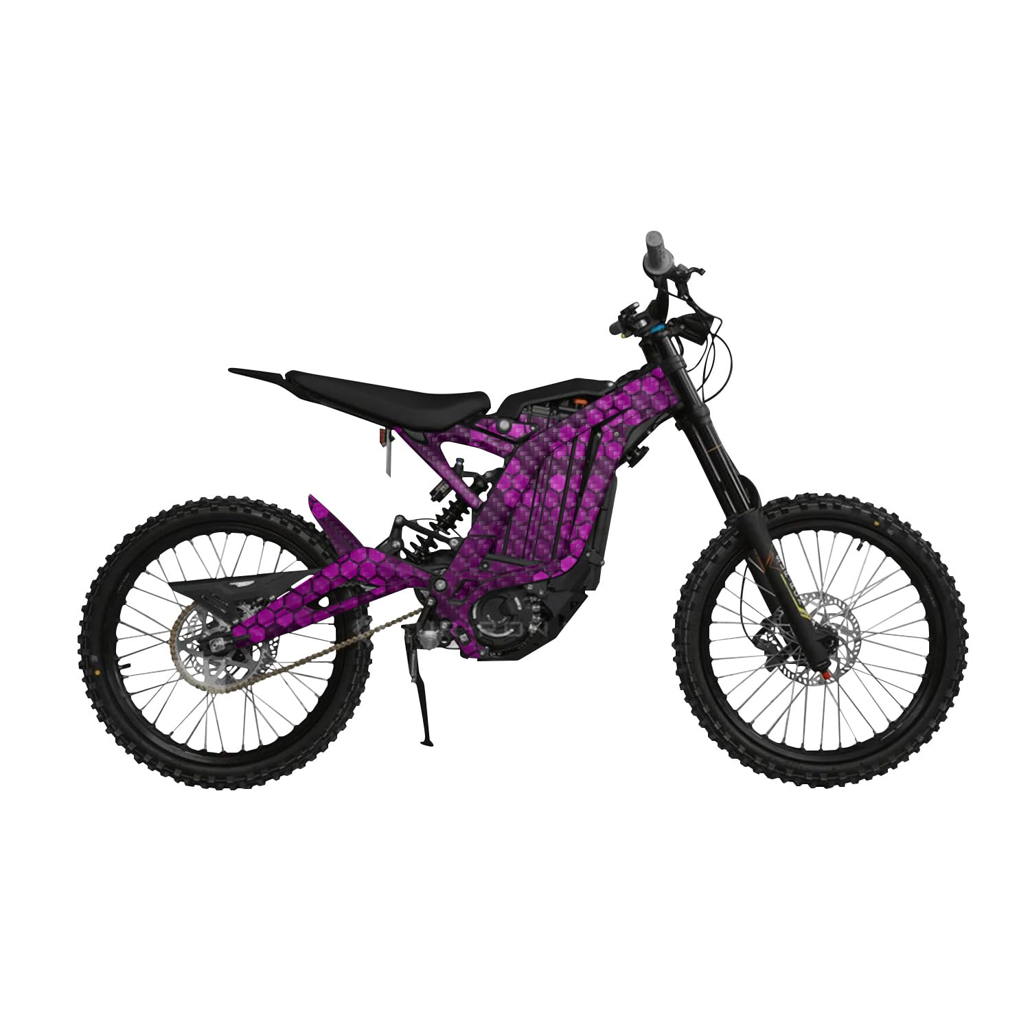 Carbon Fiber Surron Light Bee Graphics Kit Wrap - Pink Hexa Camo - Sur-Ron Skin - Premium 3M Vinyl Protective Wrap Decal Cover - Easy to Apply | Crafted in The USA by MightySkins