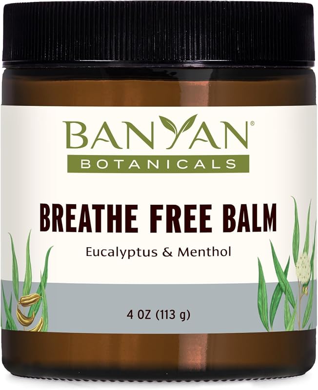 Banyan Botanicals Breathe Free Balm Bálsamo Corporal com Eucalipto e Cristais de Mentol, 113 g