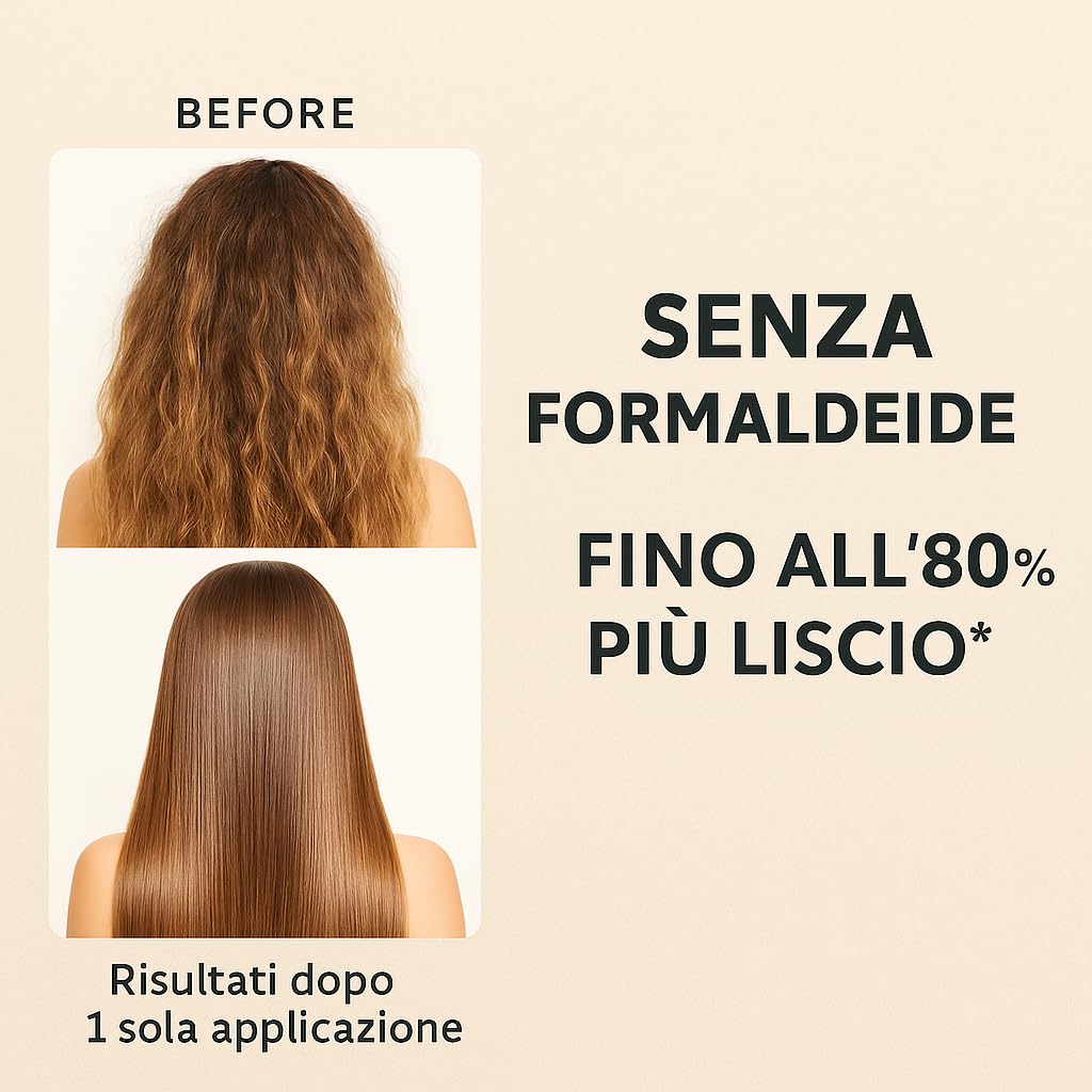 LZ Laminado Crema Lisciatura Senza Formaldeide – Trattamento alla Keratina Professionale con Oli Naturali (Argan, Babassu, Murumuru) – Anticrespo, Protezione Termica & Anti-inquinamento, 120 ml