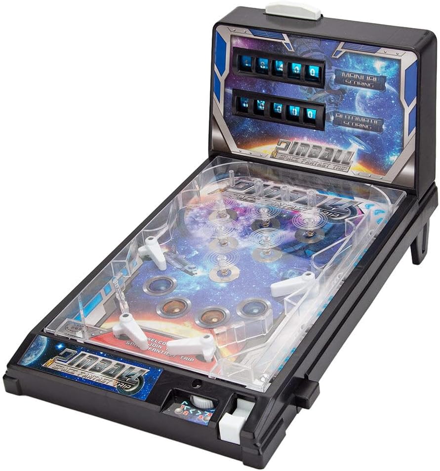 Pinball Machine Game - Full Size Retro Arcade Machine with Lights and Scorekeeper for Fun Gameplay, Suitable for All Ages