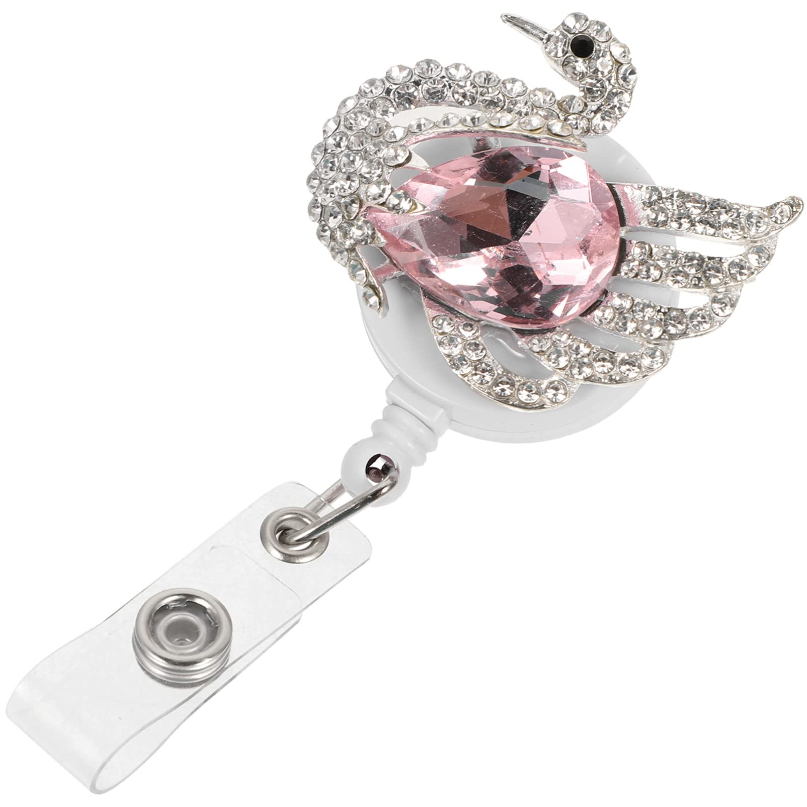 LALAFINA 5pezzi Portadistintivi Rotante e Retrattile Con Clip Per Cintura Accessorio Multifunzionale Per Lavoro e Scuola Facile Da Usare Per Badge e Chiavi