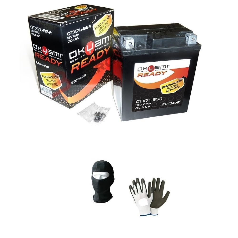 COMPATIBLE AVEC KAWASAKI JS (Jet Ski) 750 2000-2020 Batterie déjà prête préchargée scellée OKYAMI OTX7L-BSR batteries actives 6 Ah AMPERE 12 VOLT SPÉCIFIQUE 114 x 71 x 131 mm